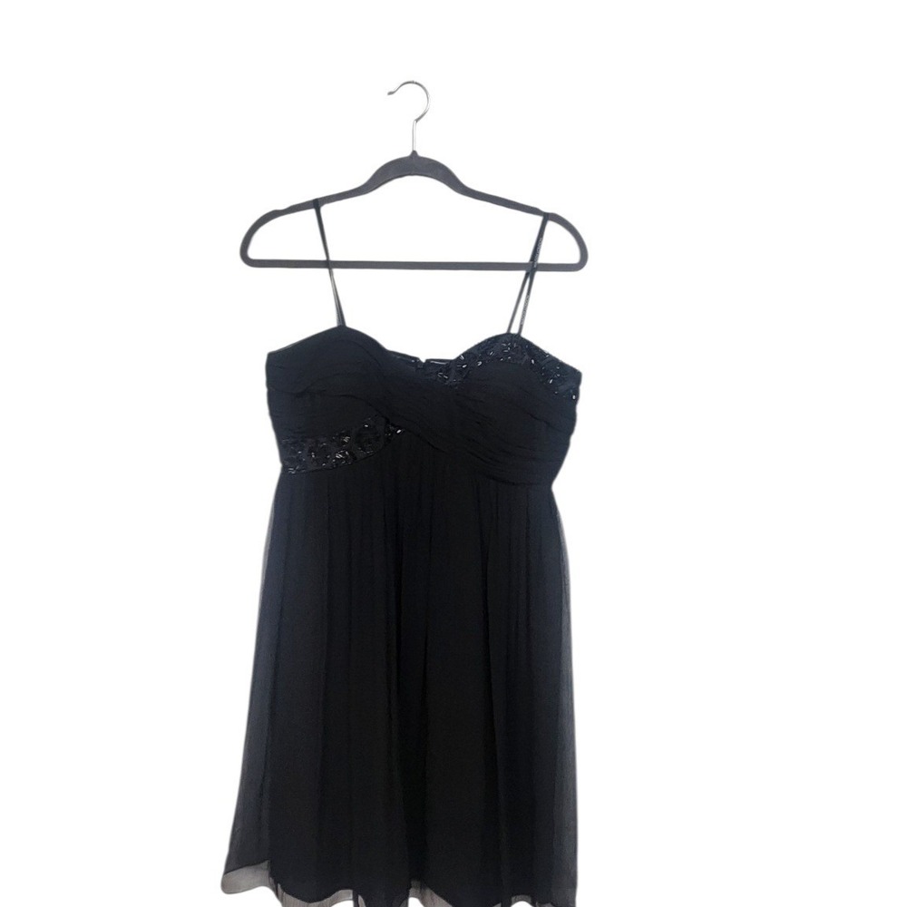 Maggy London Silk Cocktail Dress Womens 10 Black Excellent